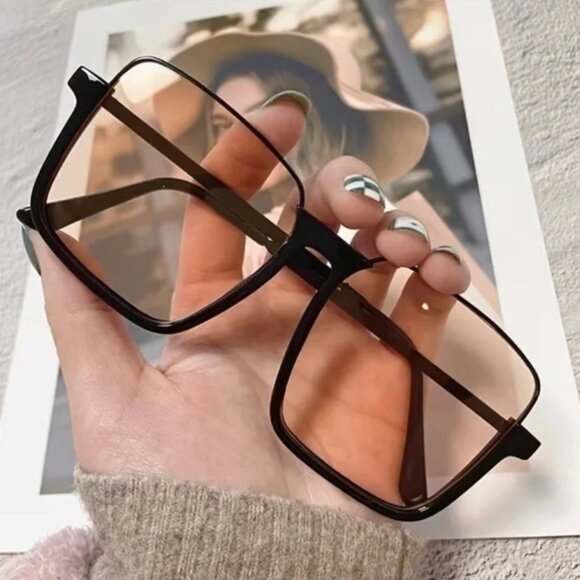 Fashion brown clear sunglasses/glasses main image 7